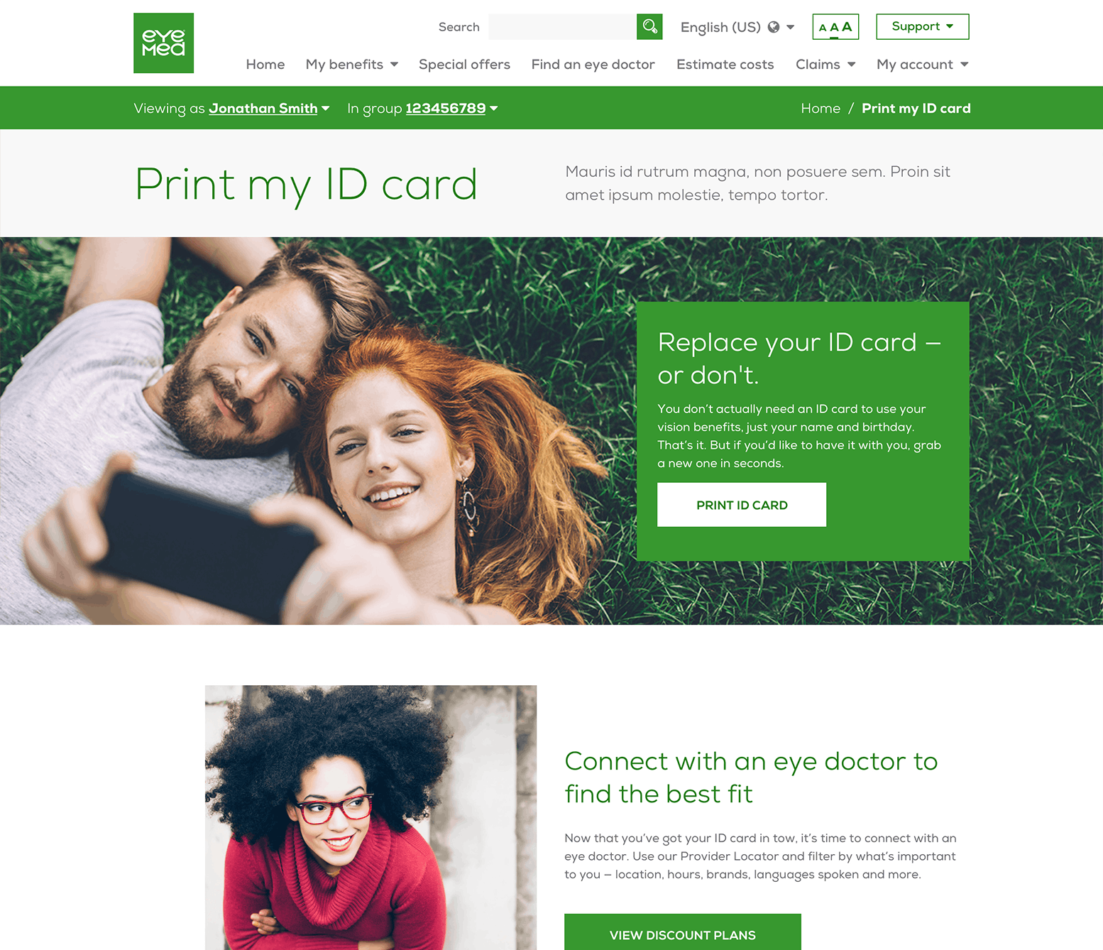 EyeMed digital experience