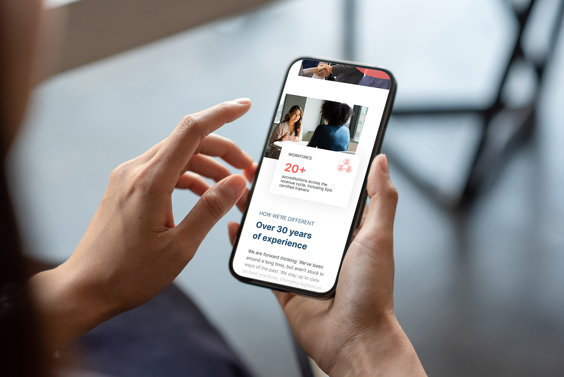 Savista mobile website design