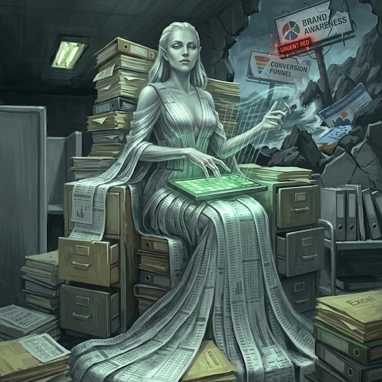 The Spreadsheet Siren character artwork